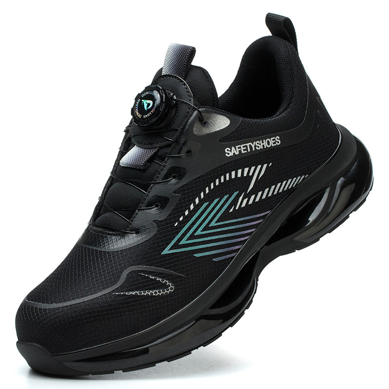 Safety shoes.Steel toe cap,Kevlar midsole,knitting mesh surface,EVA sole.