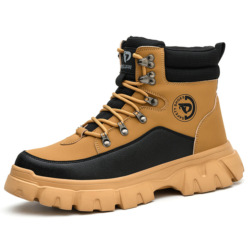Safter shoes.Steel top cap,Kevlar midsole,microfiber leather,EVA sole