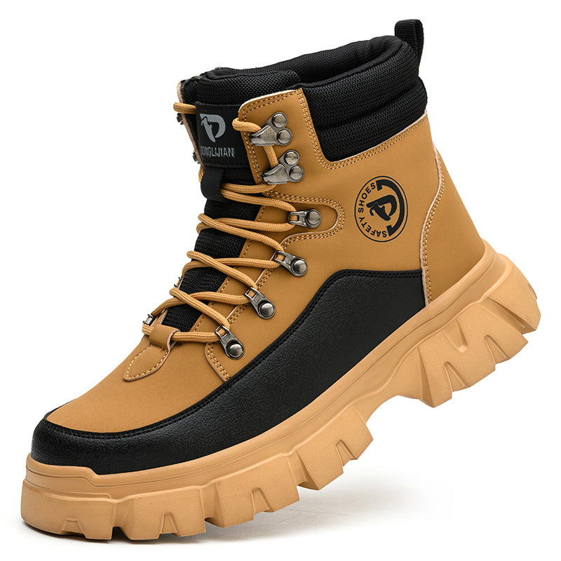 Safter shoes.Steel top cap,Kevlar midsole,microfiber leather,EVA sole