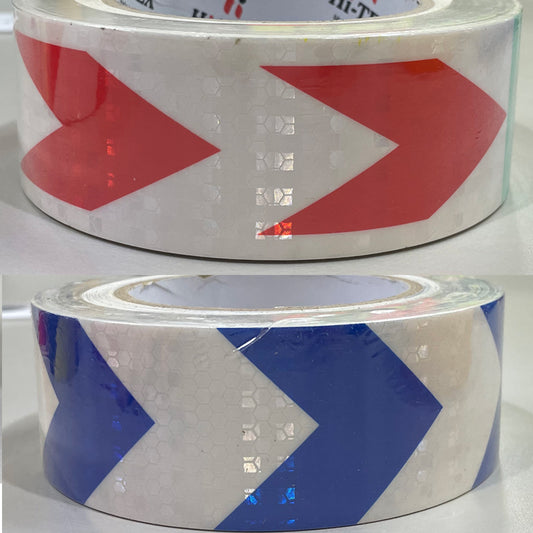 Crystal Lattice Chevron Reflective Conspicuity Tape 5cm×100m, Multi‑Color Arrow Pattern Retro‑Reflective Safety Sticker for Heavy‑Duty Truck Trailer Commercial Vehicle