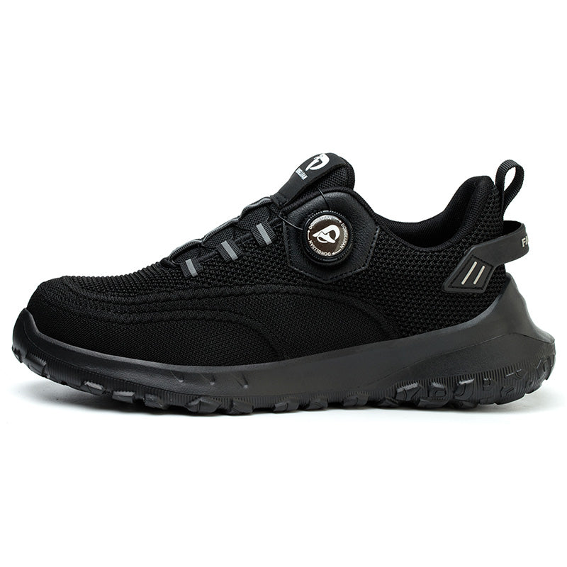 Safety shoes.Anti-smash,anti-puncture 10KV.Knitted mesh.Plastic toe stiffener and Kevlar misole,EVA sole.