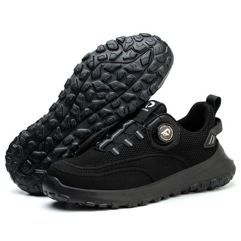 Safety shoes.Anti-smash,anti-puncture 10KV.Knitted mesh.Plastic toe stiffener and Kevlar misole,EVA sole.
