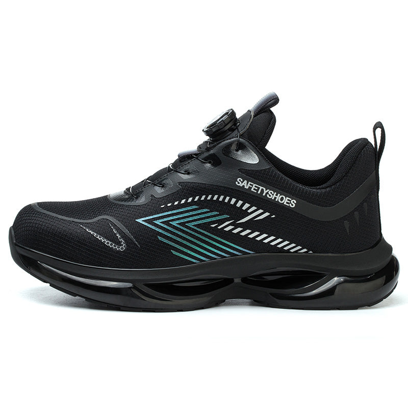 Safety shoes.Steel toe cap,Kevlar midsole,knitting mesh surface,EVA sole.