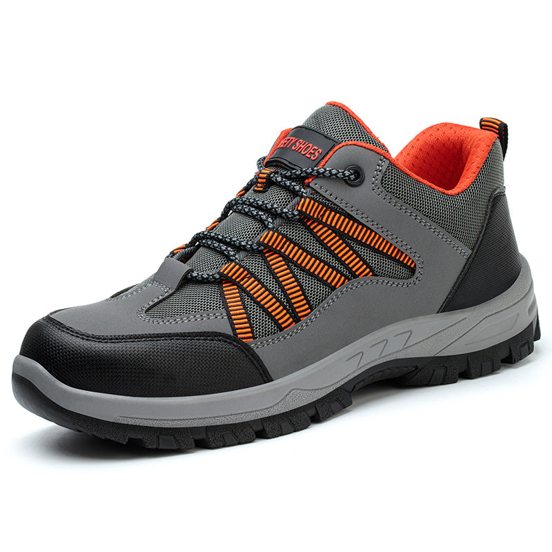 Safety shoes.microfiber leather,Steel toe and midsole,PU sole.