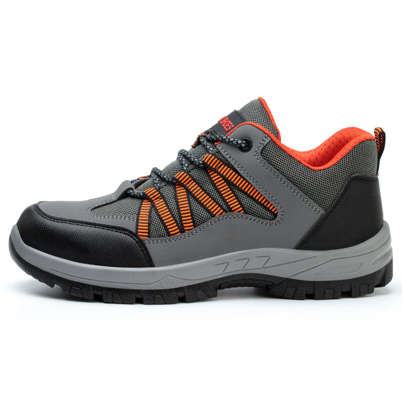 Safety shoes.microfiber leather,Steel toe and midsole,PU sole.