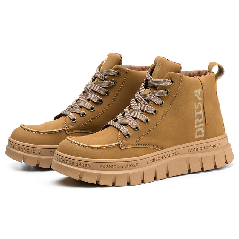 Safety shoes.Steel toe,Kevlar midsole,microfiber leather,rubber sole.