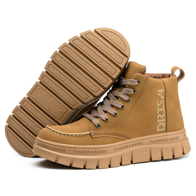 Safety shoes.Steel toe,Kevlar midsole,microfiber leather,rubber sole.
