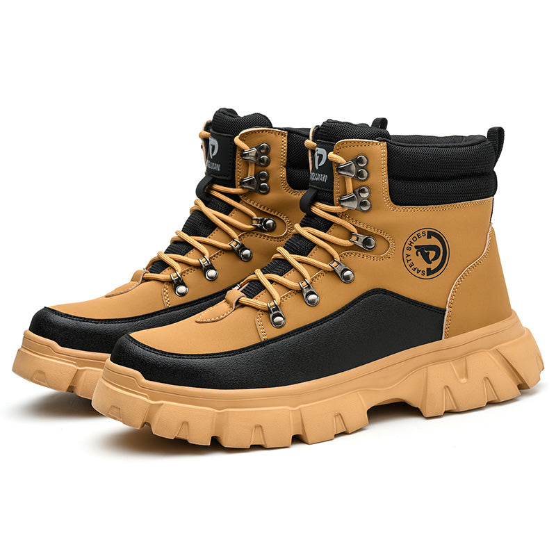 Safter shoes.Steel top cap,Kevlar midsole,microfiber leather,EVA sole