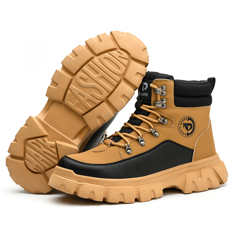 Safter shoes.Steel top cap,Kevlar midsole,microfiber leather,EVA sole